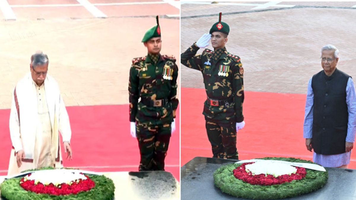 শহীদ বুদ্ধিজীবী স্মৃতিসৌধে রাষ্ট্রপতি ও প্রধান উপদেষ্টার শ্রদ্ধা