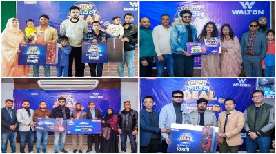 ওয়ালটন ডিজিটাল ক্যাম্পেইনে ৬ জেলার ক্রেতাদের ফ্রিজ-টিভি হস্তান্তর