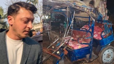 দুর্ঘটনার কবলে মেসুত ওজিলের গাড়িবহর