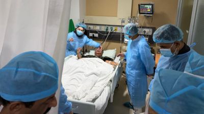 এভারকেয়ারে মির্জা আব্বাসের শয্যাপাশে প্রধানমন্ত্রী