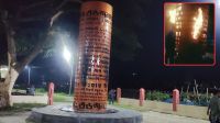 শরীয়তপুরে জুলাই স্মৃতিস্তম্ভে আগুন, ভিডিও ভাইরাল
