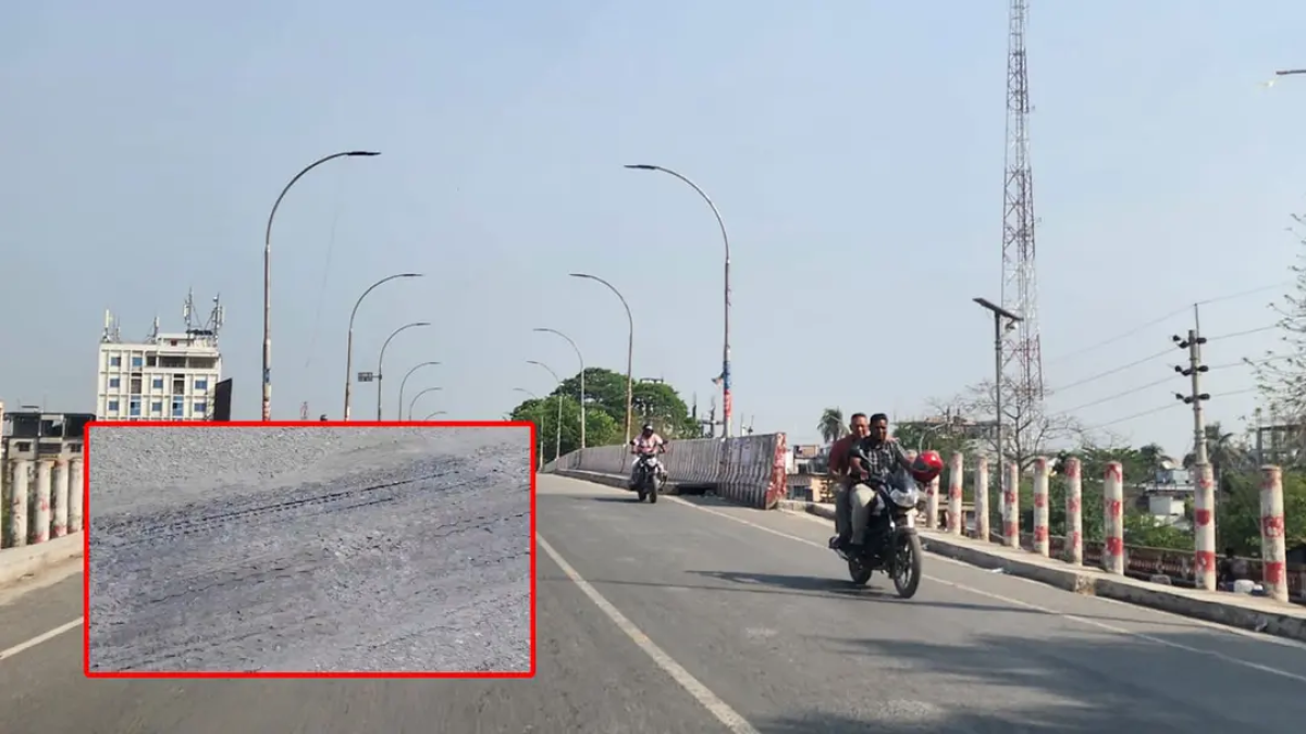 চুয়াডাঙ্গায় তাপমাত্রা ৩৮.৫ ডিগ্রি, গলে যাচ্ছে রাস্তার পিচ