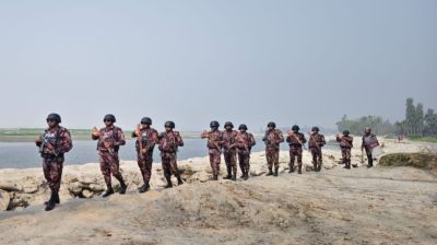 কুড়িগ্রাম সীমান্তে সর্বোচ্চ নিরাপত্তায় বিজিবি’র সতর্কতা