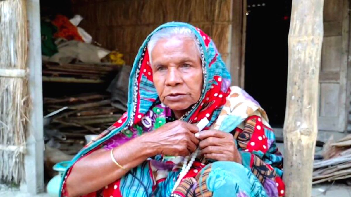 নির্জন চরে অনাহার অর্ধাহারে একাকী জীবন নুরজাহান বেগমের