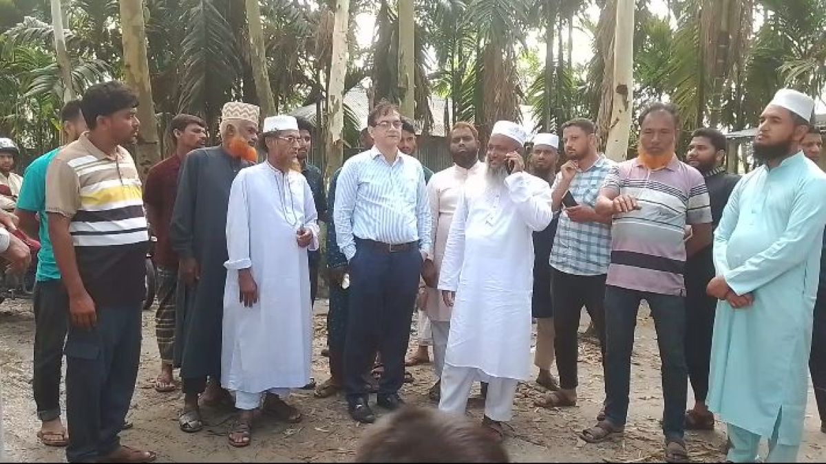 কুড়িগ্রামে দুধকুমর নদীর উপর কালিগঞ্জ সেতু নির্মাণের স্থান পরিদর্শন